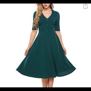Acevog teal retro dress